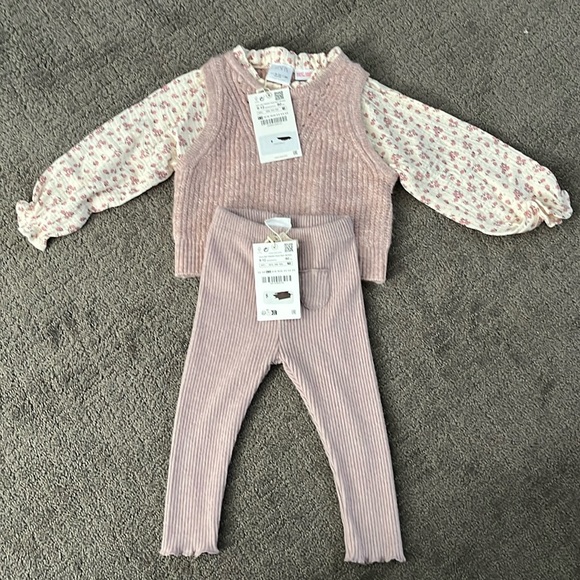 NWT ZARA KIDS sweater and leggings - Picture 1 of 6